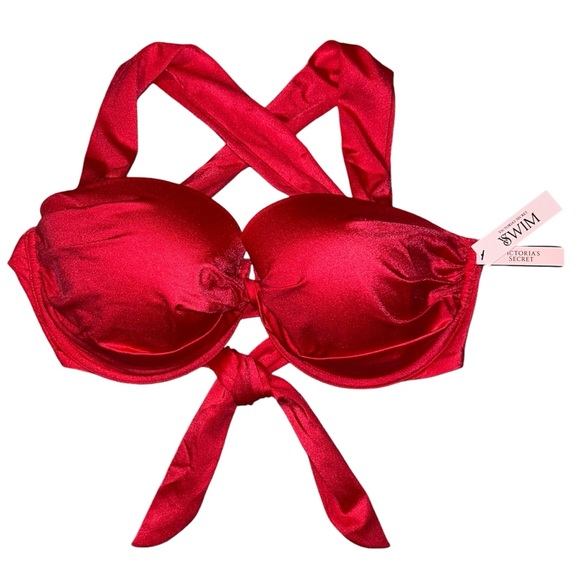 NWT Victoria’s Secret Twist Front Balconette Swim Top 36DDD - Picture 3 of 6